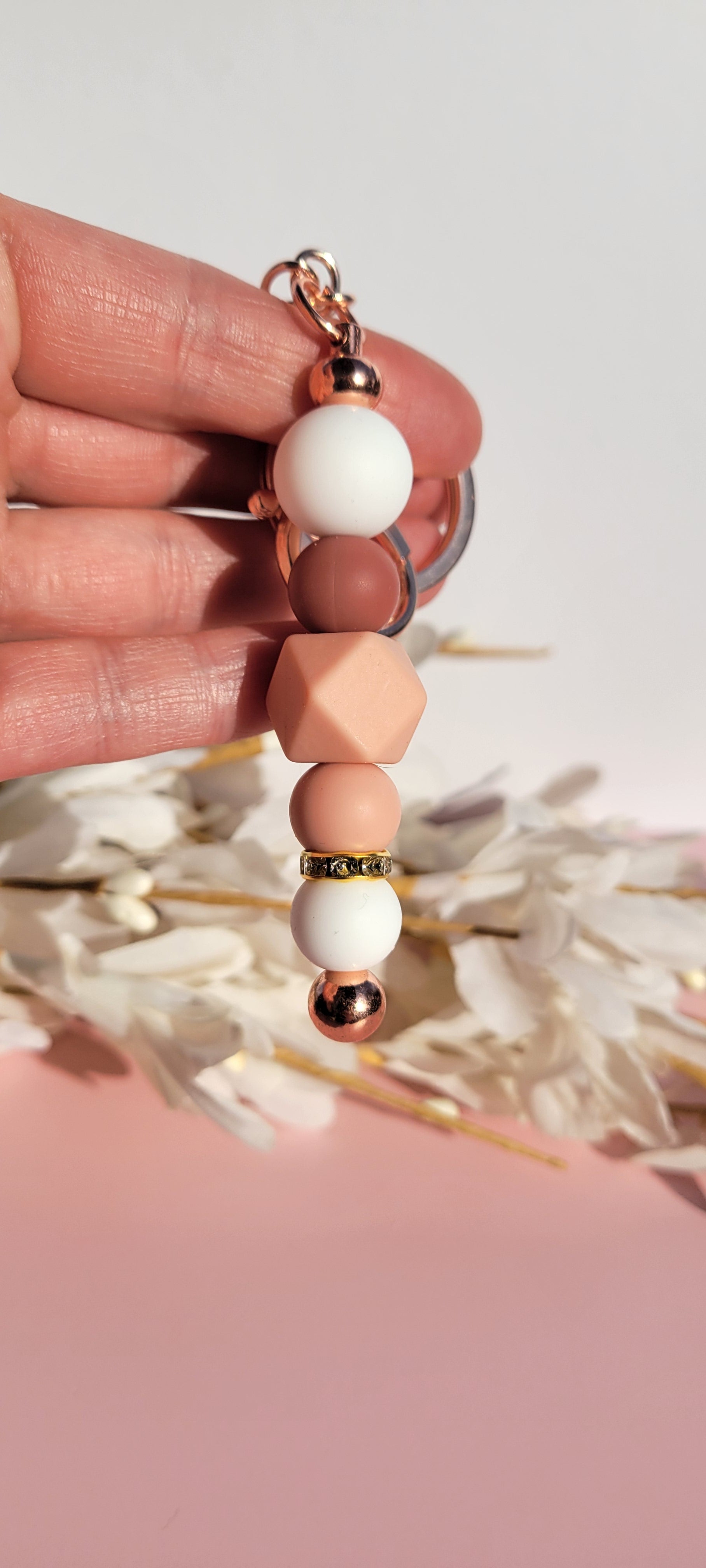 The "Desert Rose" Artisan Cow Keychain