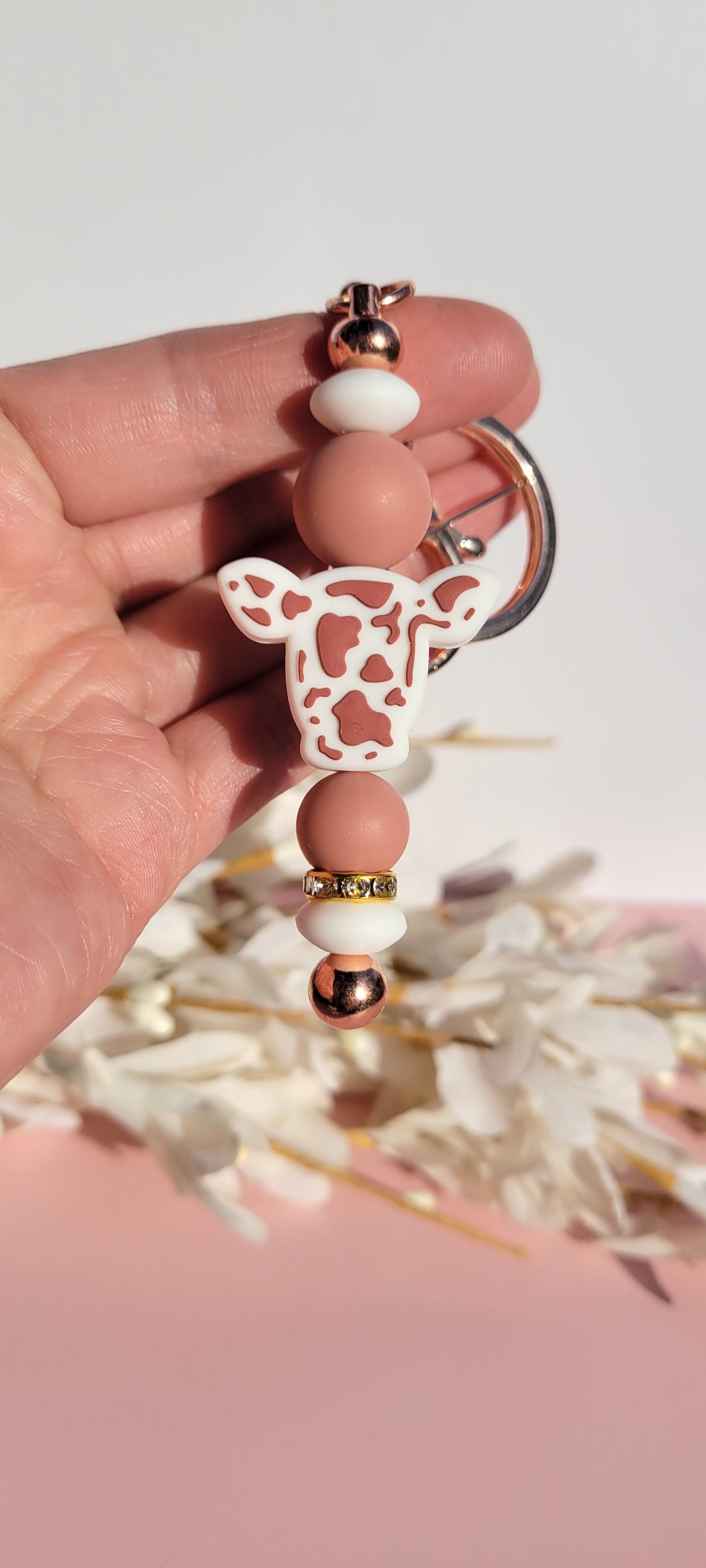 The "Spotted Soulmate" Artisan Cow Keychain