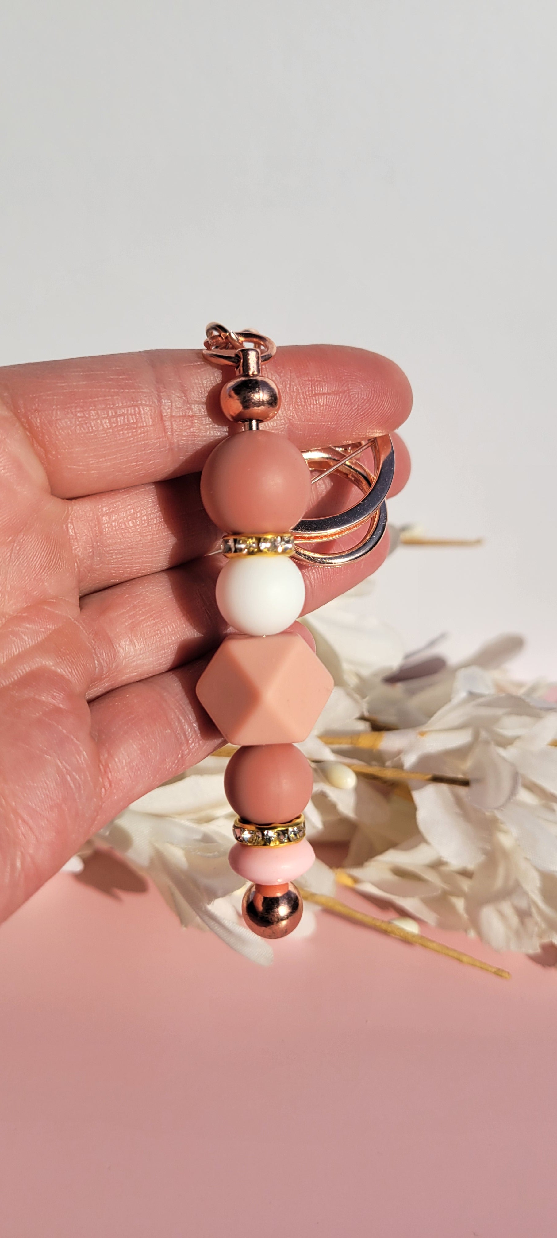 The "Desert Rose" Artisan Cow Keychain