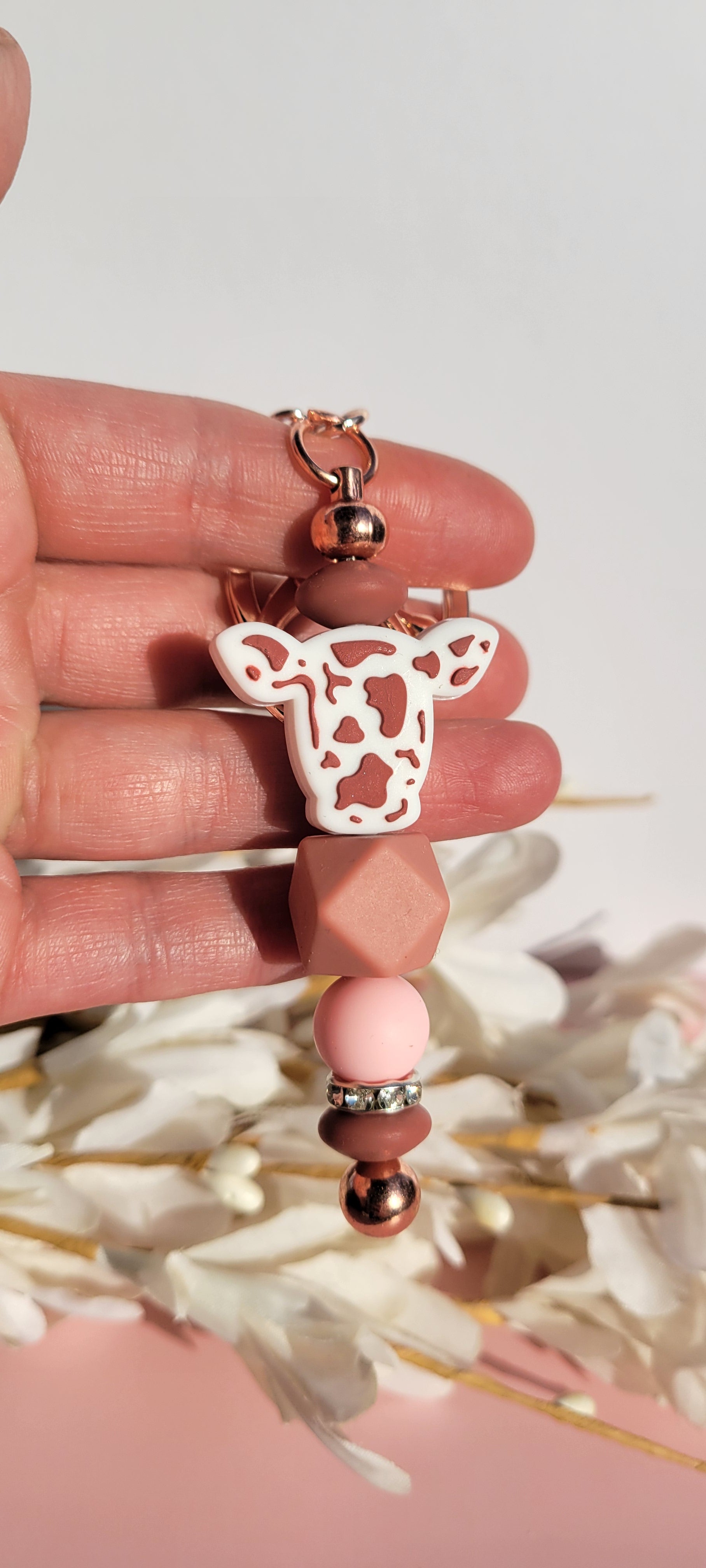 The "Spotted Soulmate" Artisan Cow Keychain