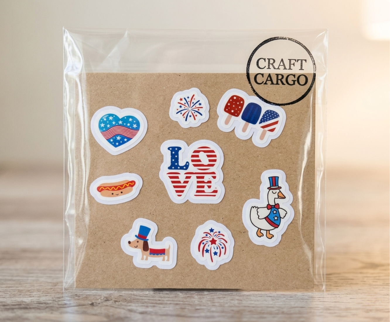 All-American Spirit Sticker Pack- Red, White & Cute!