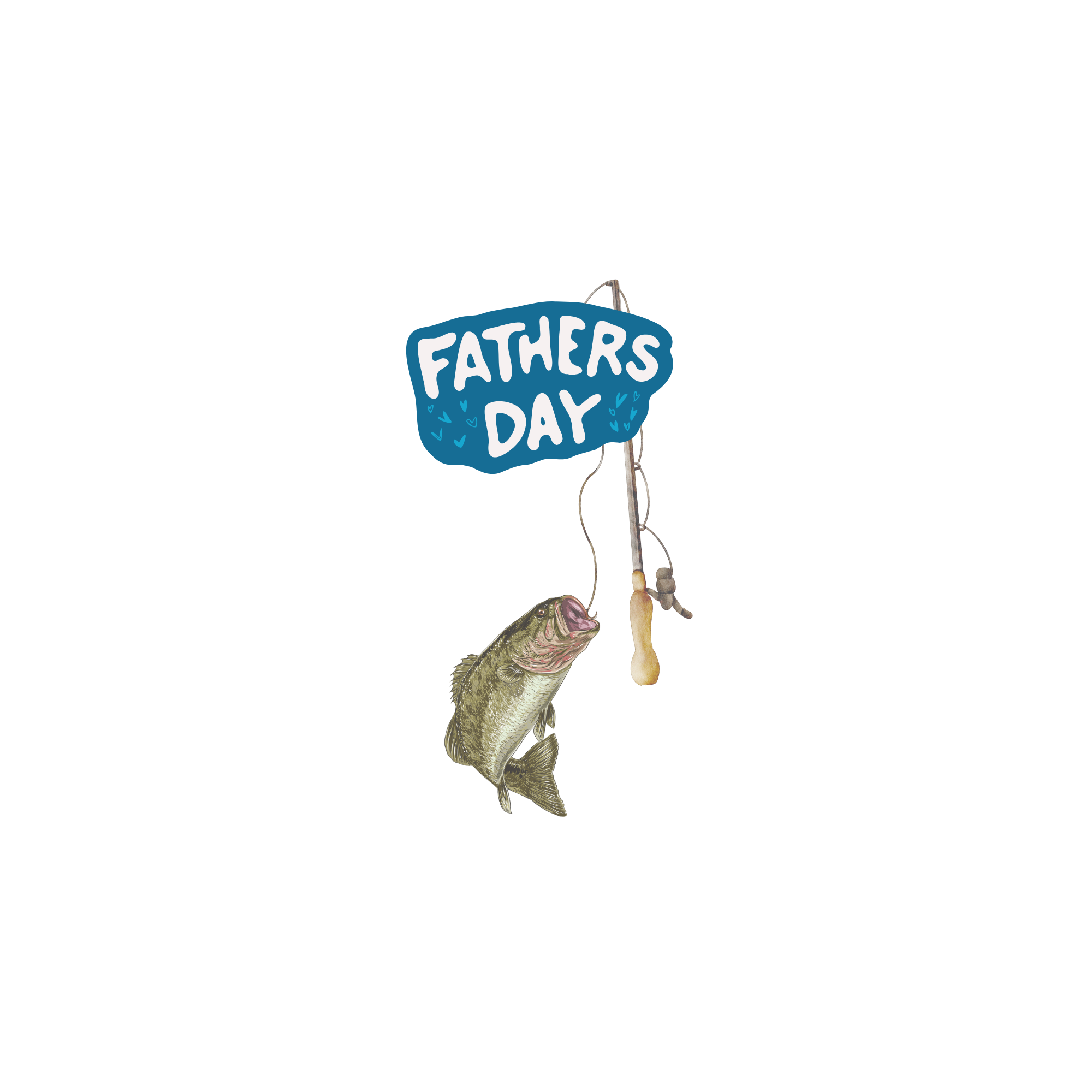 The Fisherman Father's Day Postcard with Freebee Sticker!