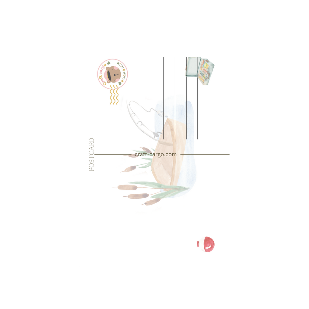 The Fisherman Father's Day Postcard with Freebee Sticker!