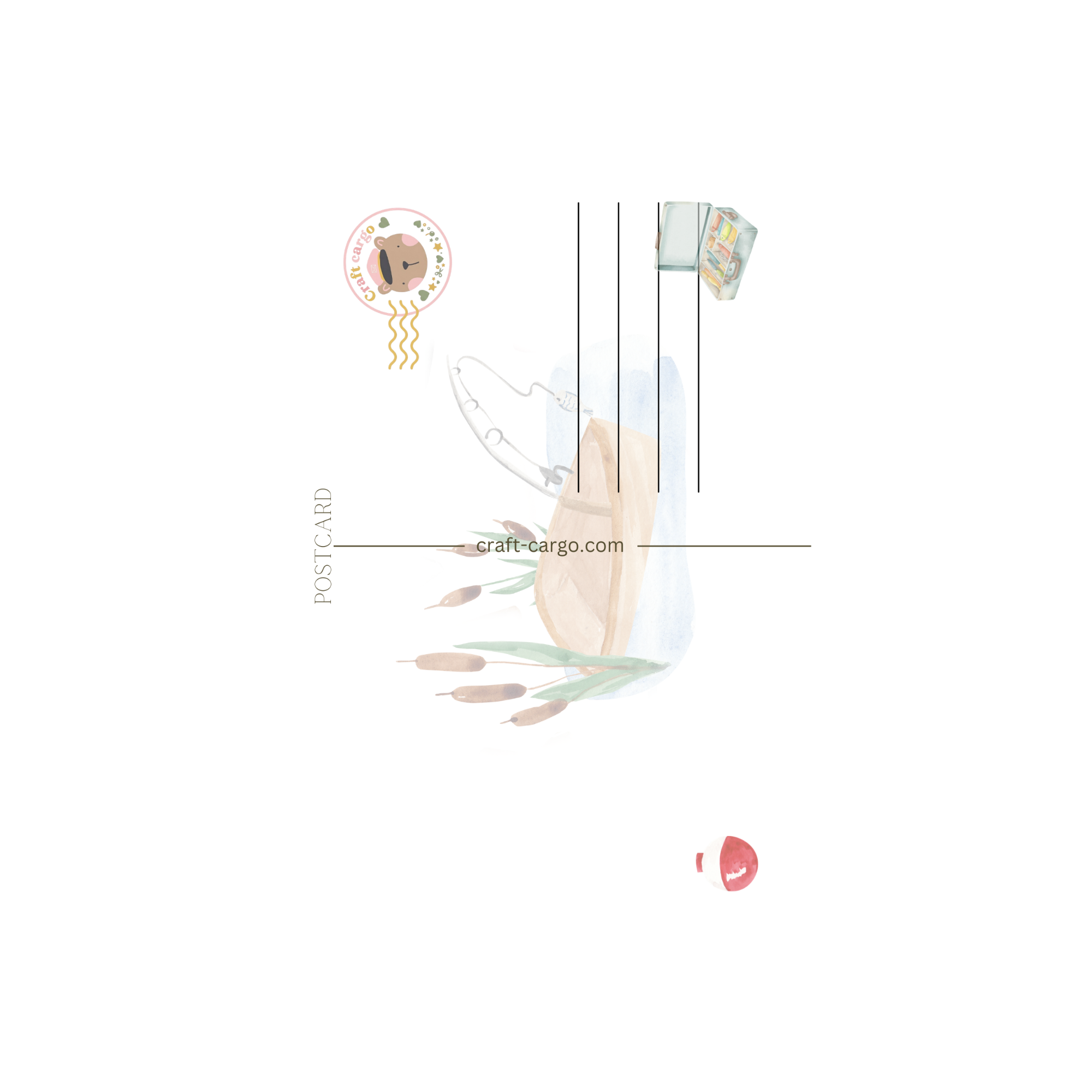 The Fisherman Father's Day Postcard with Freebee Sticker!