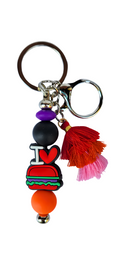 "I Love Burgers" Silicone Keychain