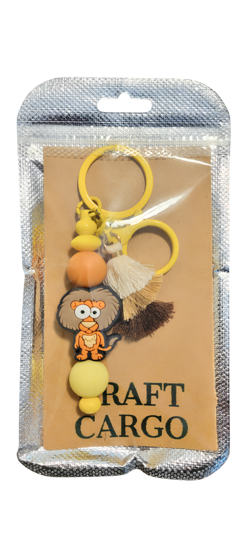 Sunny Safari Lion Silicone Keychain