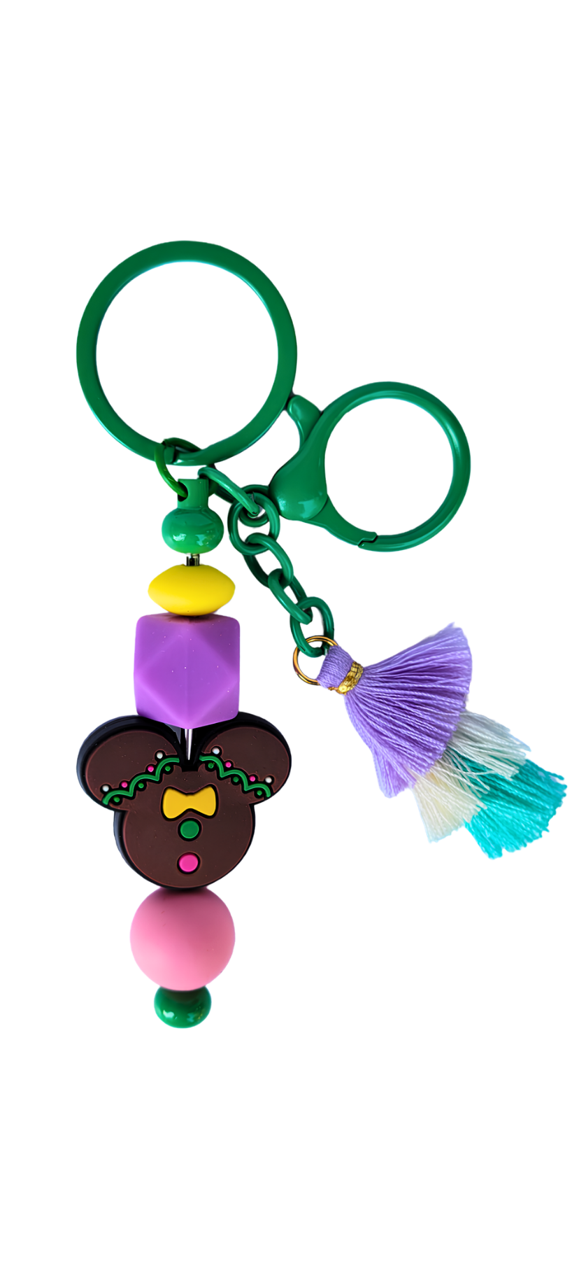 Gingerbread Mouse Silicone Keychain