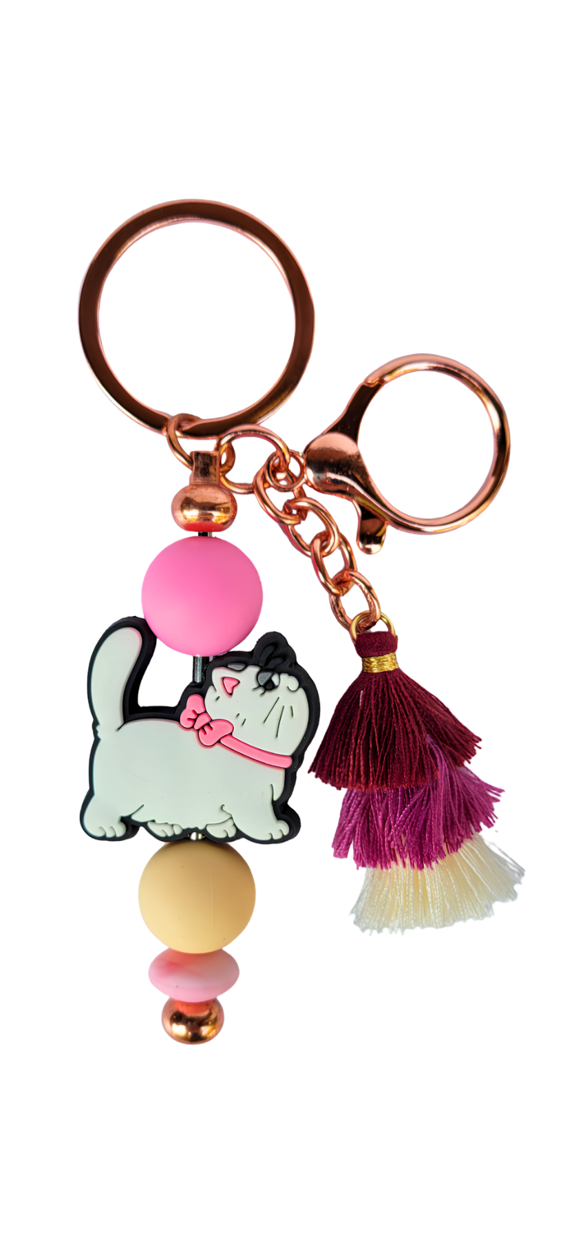 Marie Cat Silicone Keychain