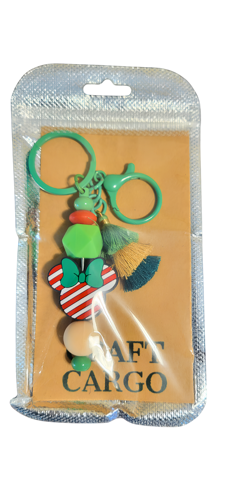 Peppermint Mouse Silicone Keychain