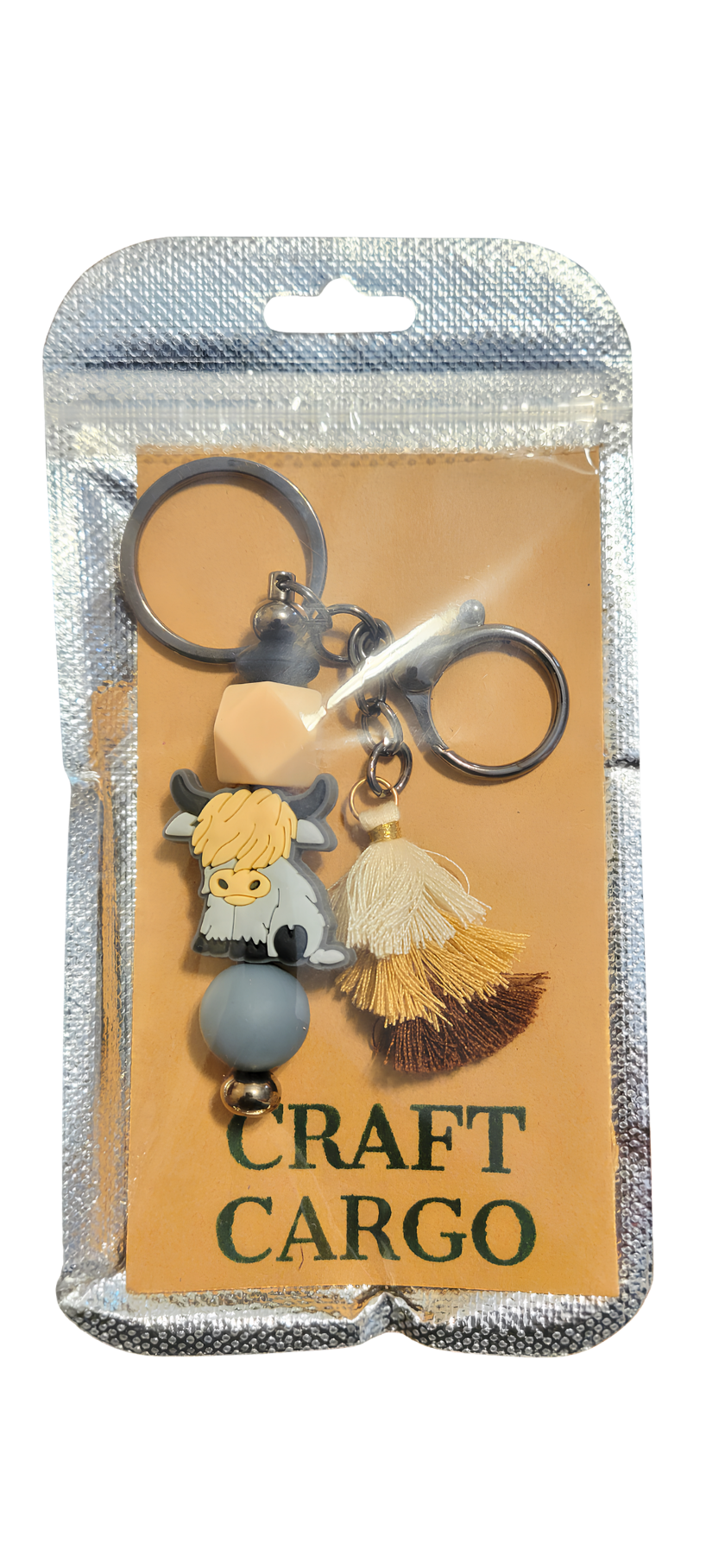 Highland Cow Silicone Keychain