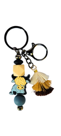 Highland Cow Silicone Keychain
