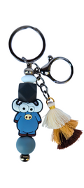 Quirky Horned Ox Silicone Keychain