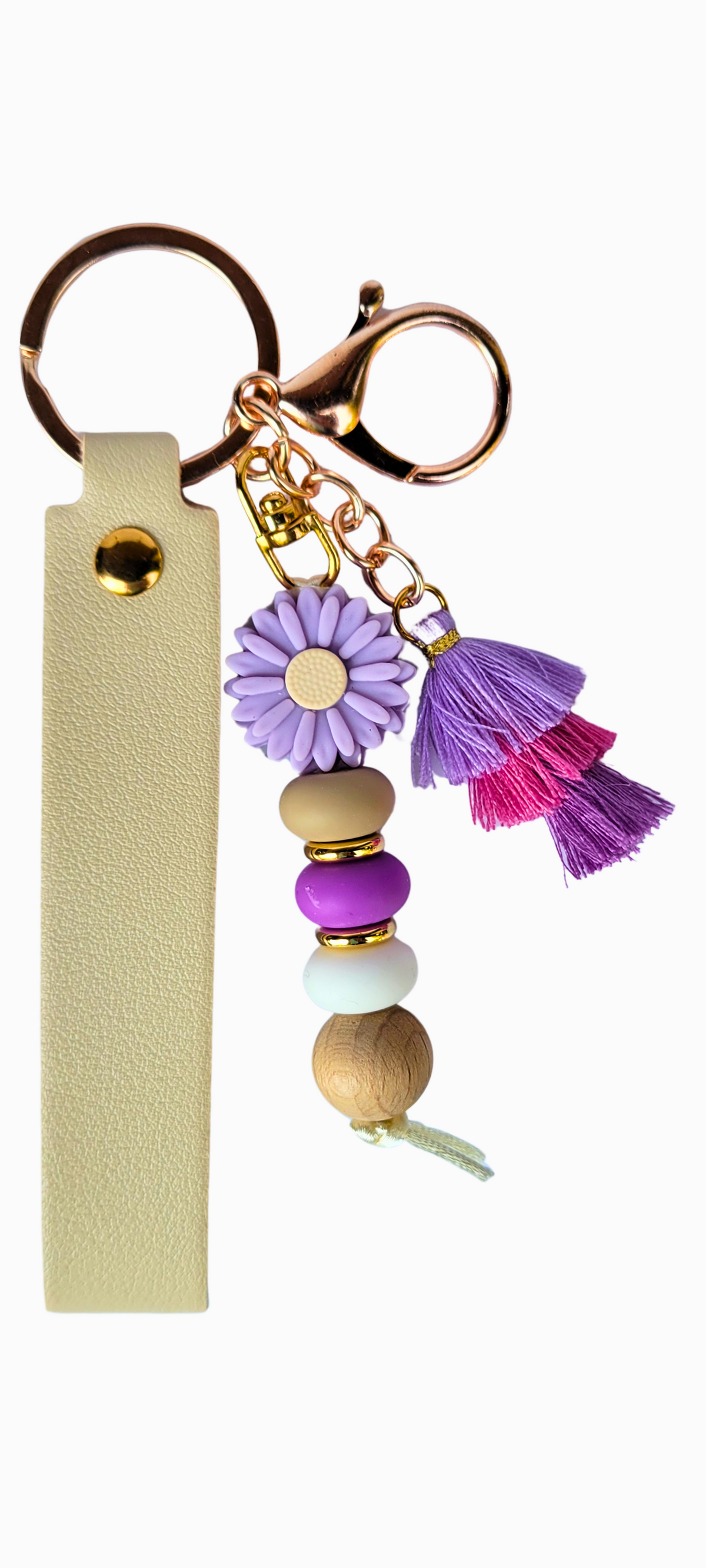 Morning Lilac Beadable Keychain