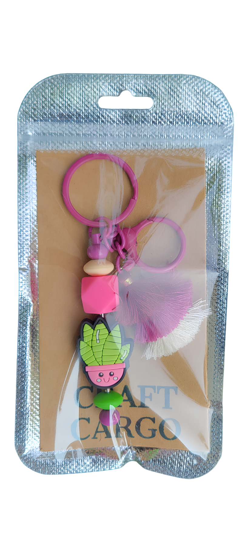 Happy Plant Mom Silicone Keychain