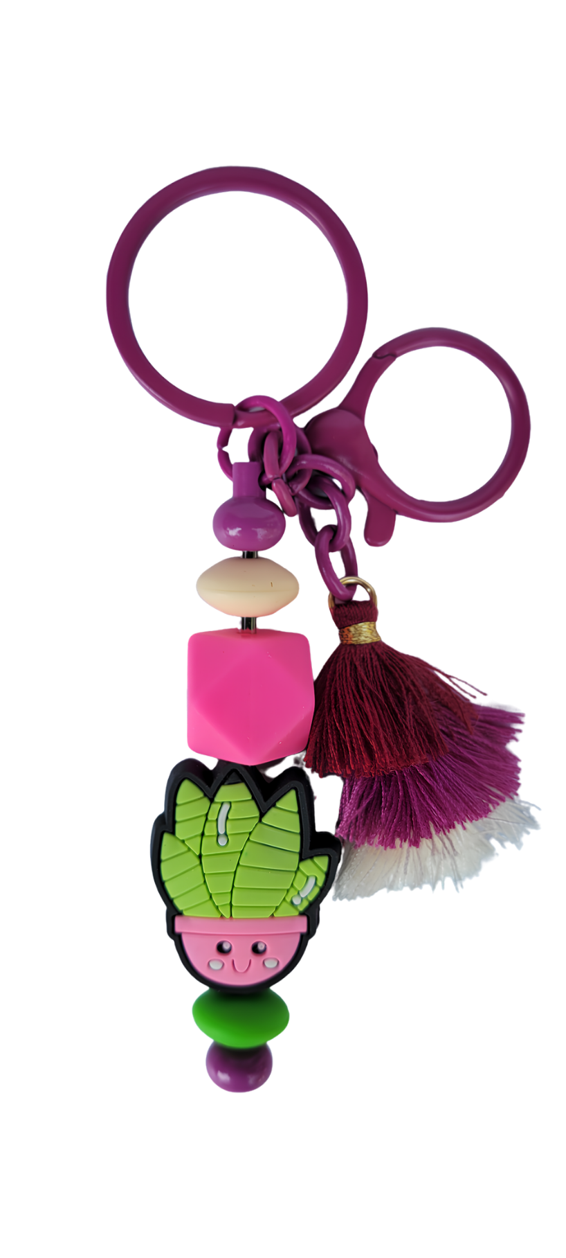 Happy Plant Mom Silicone Keychain