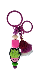 Happy Plant Mom Silicone Keychain